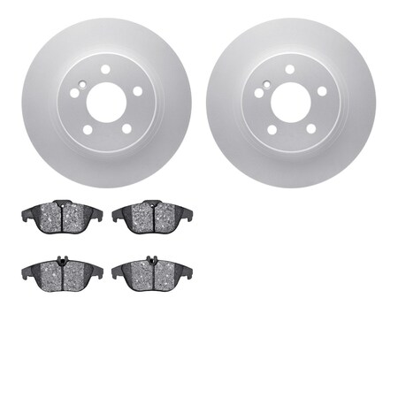 4502-63173, Geospec Rotors With 5000 Advanced Brake Pads,  Silver